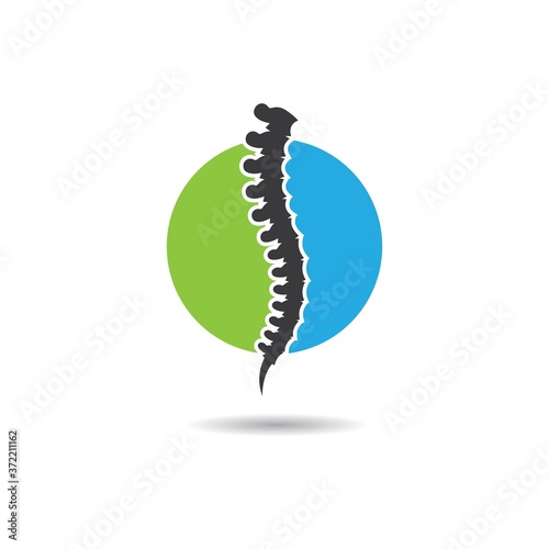 Spine logo template vector icon