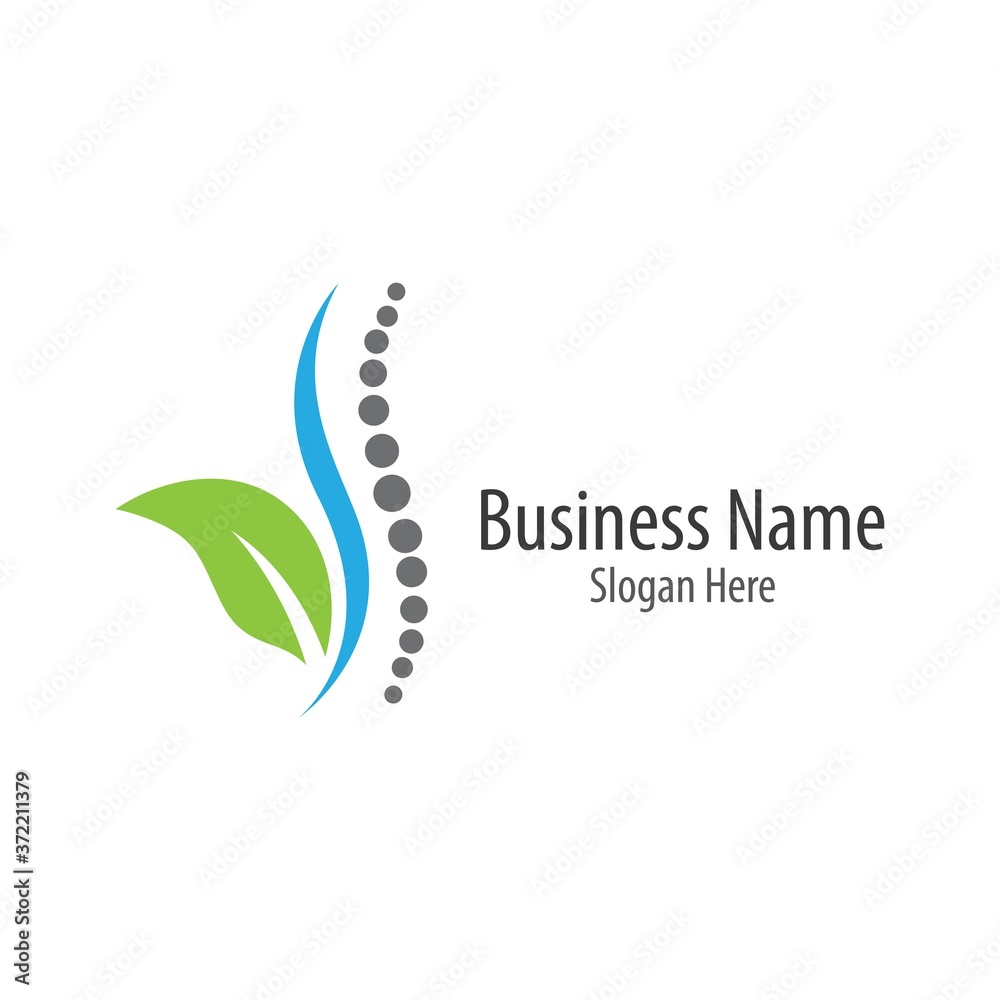 Spine logo template vector icon
