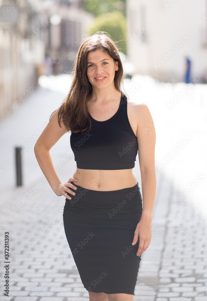 Young attractive woman looking sexy with natural beauty. Real People Outdoors Portrait