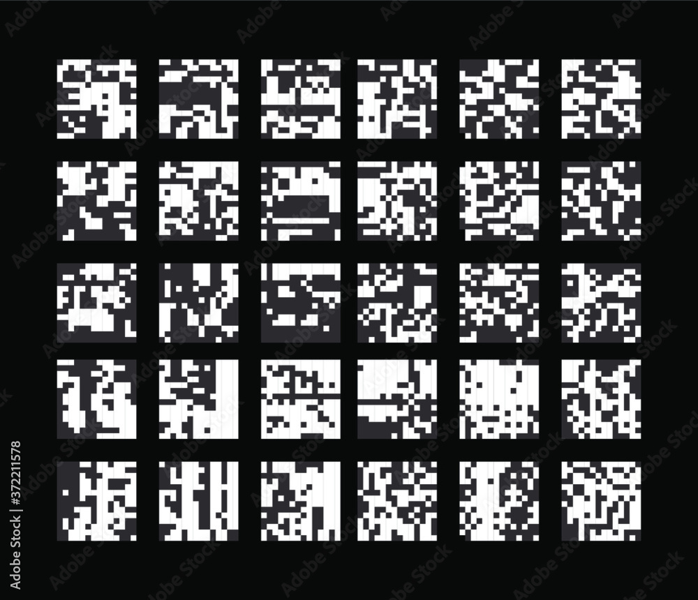 Fototapeta premium Abstract pixelated background with flickers and datamoshing effect for programming and steganography subject. Cyberpunk style aesthetics.