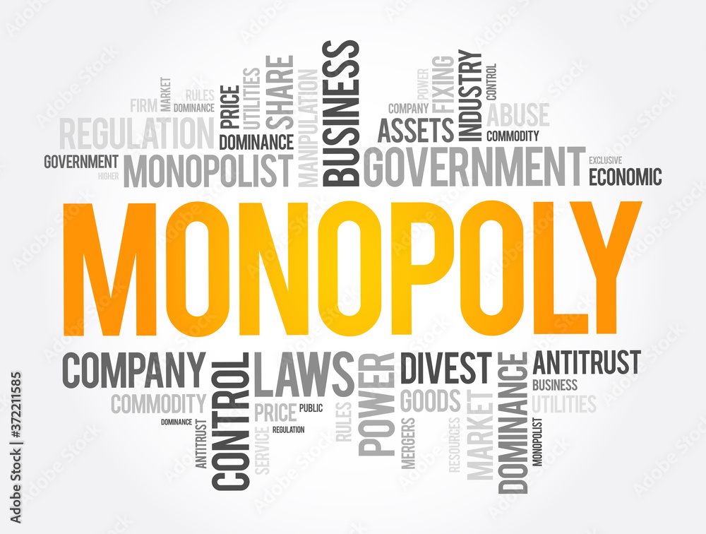 Monopoly word cloud collage, business concept background Stock Vector ...