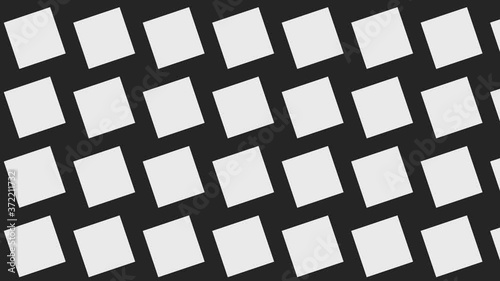 Abstract CGI motion background with animated black and white squares in perfect seamless loop (3840 x 2160, 30 fps).