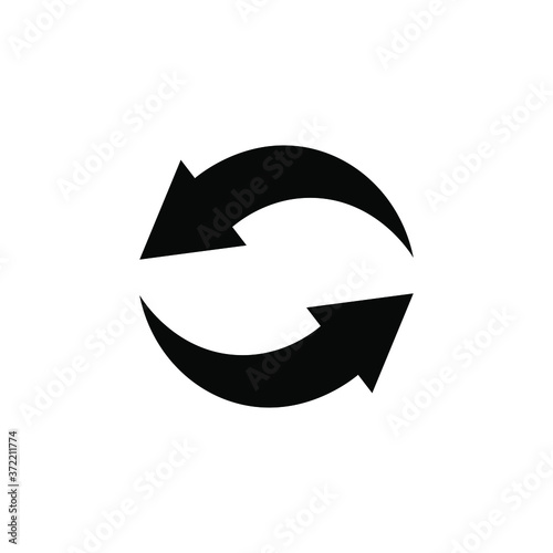 Flip sync button. Arrow icon. Recycle refresh reload sign. Circulation symbol. Vector graphics of website and application interface design.