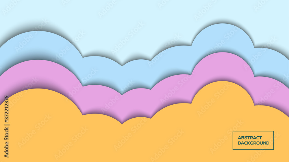 Pastel circle wave abstract background vector illustration best for background, poster and banner design