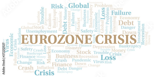 Eurozone Crisis word cloud create with text only.