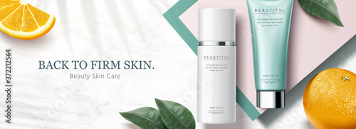 Ad banner for beauty product