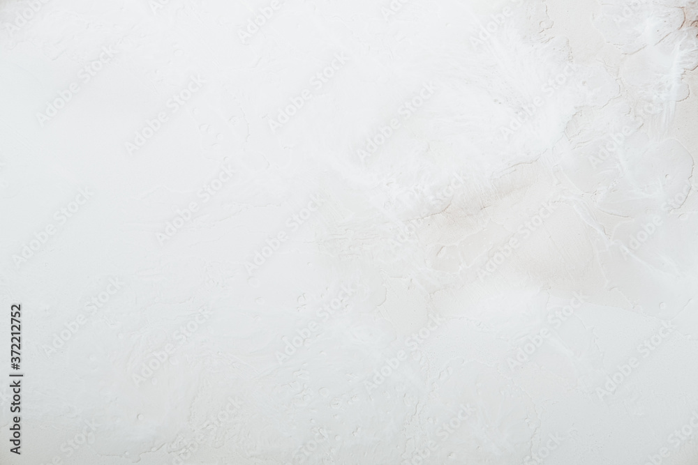 White marble texture background. Acrylic ink water. Mineral stone streak pattern. Abstract dry sea salt rock surface design. Luxury stained wall. Natural purity sophistication.