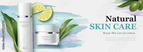 Ad banner for beauty product