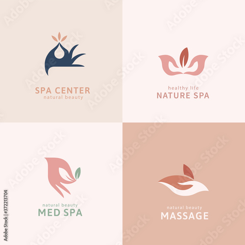 Set of hand logo design