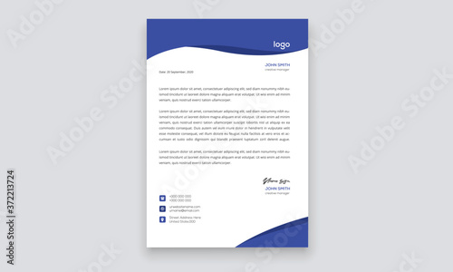 Simple creative modern letter head templates for your project design, Vector illustration