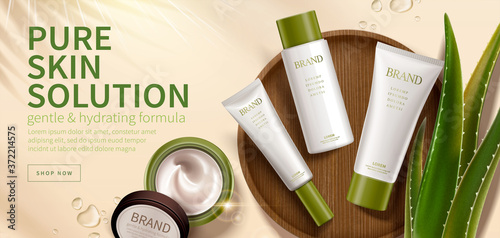 Natural skincare product ad