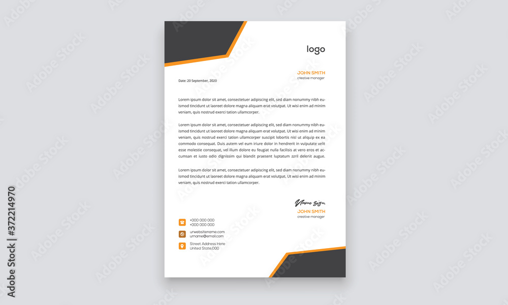 Simple creative modern letter head templates for your project design, Vector illustration