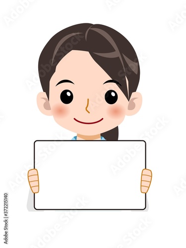 白衣の専門家の女性