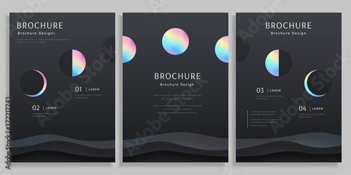 Cover template in moon concept