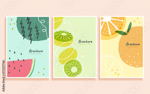 Cover template in fruit concept