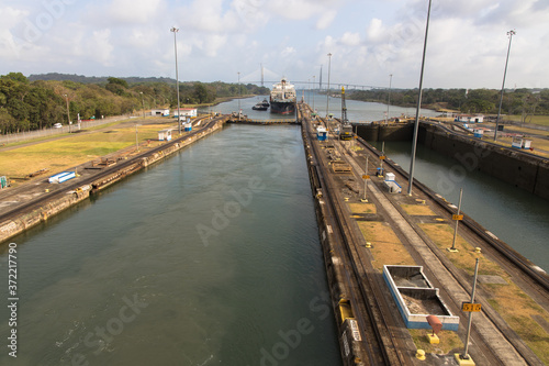 Wallpaper Mural Views of the northernmost of the Gatun Locks of the Panama Canal, Panama Torontodigital.ca