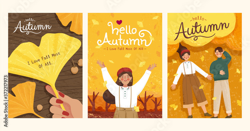 Romantic autumn cover design