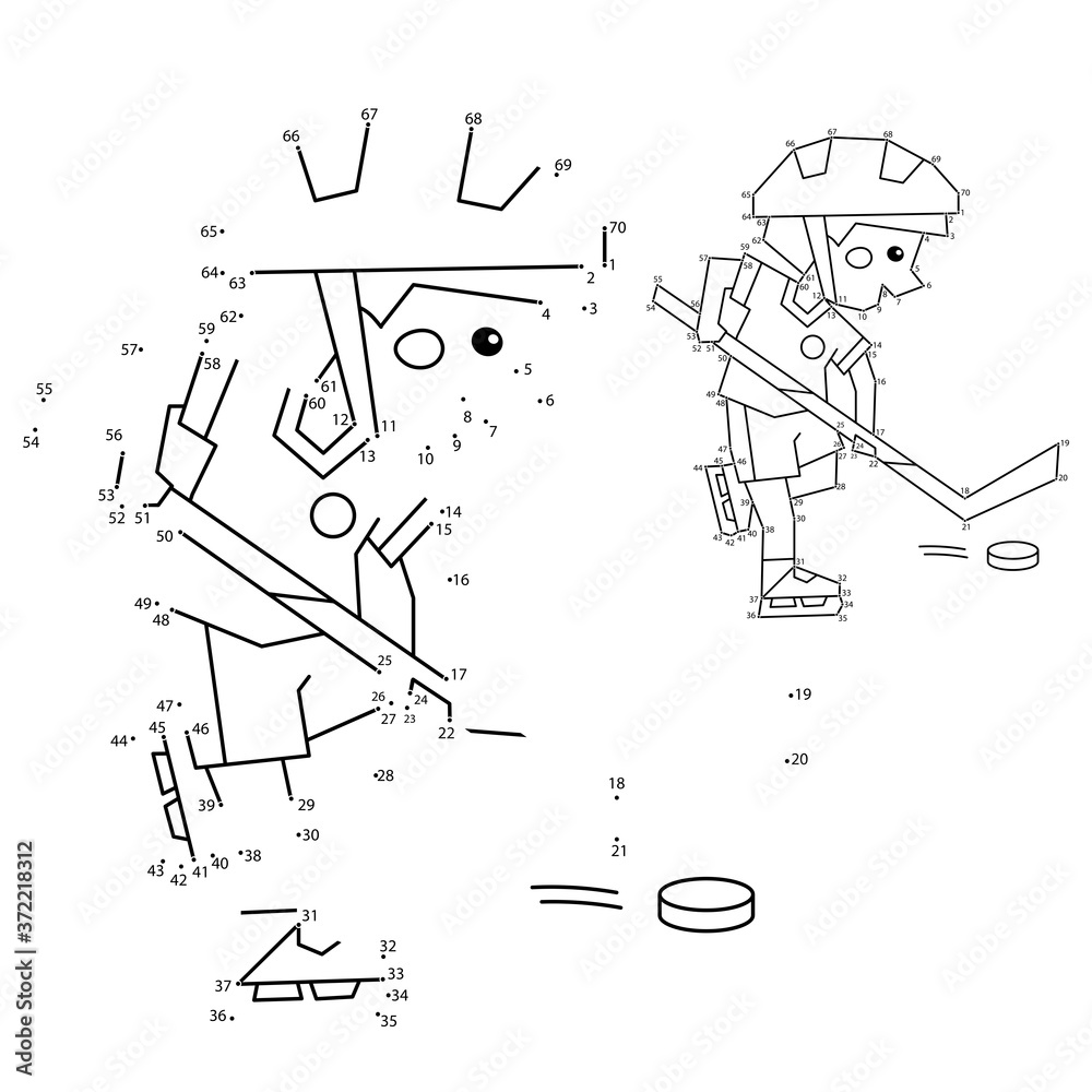 Numbers game for kids. Coloring Page Outline Of cartoon boy playing ...