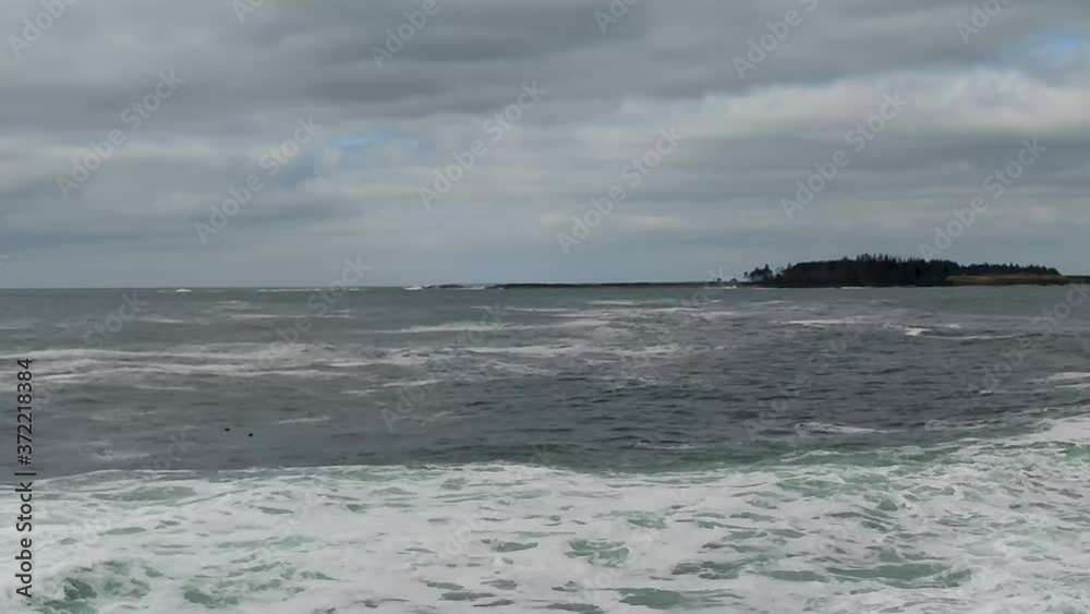 Surf Warnings were up at Two LIghts State Park in Cape Elizabeth, Me Surf Warnings were up at Two LIghts State Park in Cape Elizabeth, Me