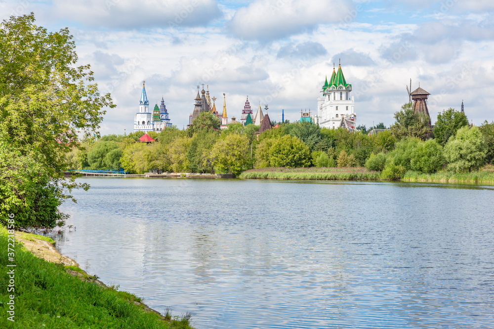 The complex of buildings of the Kremlin in Izmailovo. Unique modern center of culture and entertainment. Moscow, Russia The complex of buildings of the Kremlin in Izmailovo. Unique modern center of culture and entertainment. Moscow, Russia