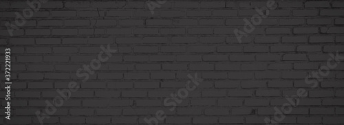 black brick wall, brickwork background for design