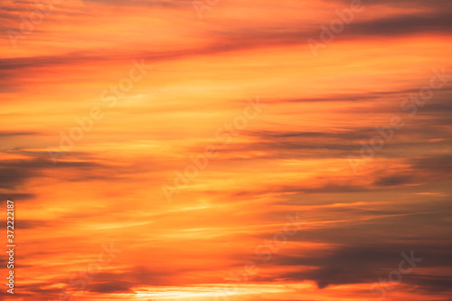 Fototapeta Naklejka Na Ścianę i Meble -  Sunrise Bright Dramatic Sky. Scenic Colorful Sky At Dawn. Sunset Sky Natural Abstract Background