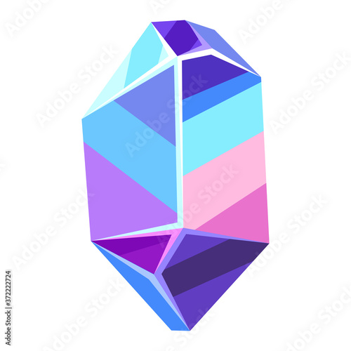 Illustration of crystal or mineral.