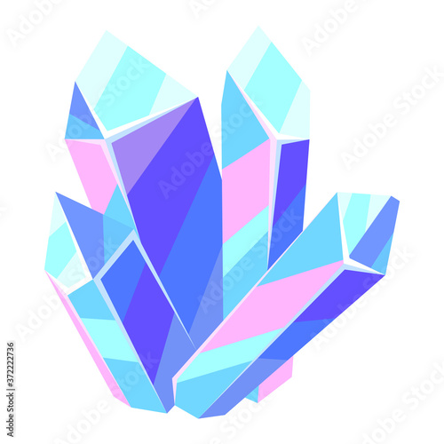 Illustration of crystal or mineral.