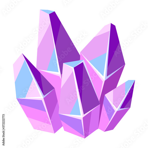 Illustration of crystal or mineral.