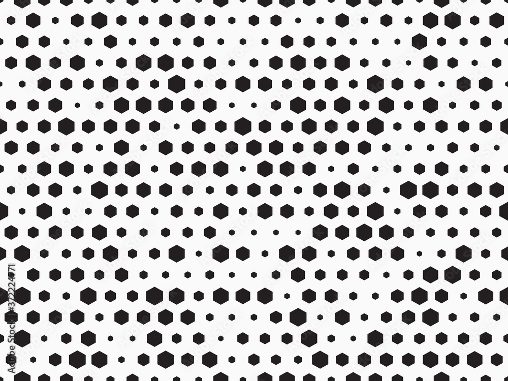 simple black and white abstract geometric pattern with random small and large hexagon seamless pattern for wallpaper, background, banner, label, cover, poster etc. vector design simple black and white abstract geometric pattern with random small and large hexagon seamless pattern for wallpaper, background, banner, label, cover, poster etc. vector design