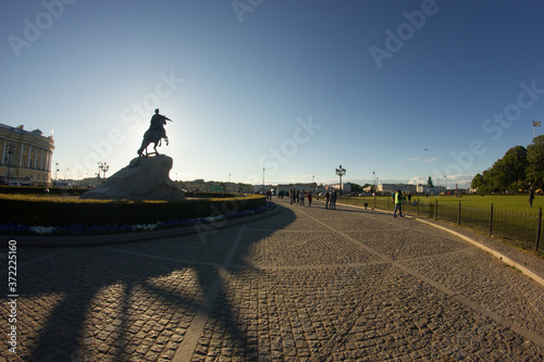 St. Petersburg. Russia. Petersburg architecture. Petersburg statues. Monuments. Summer in St. Petersburg. Travel across Russia.