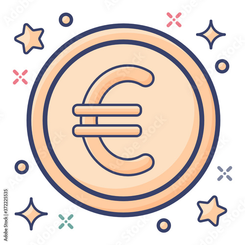 
An icon design of euro, international currency concept 

