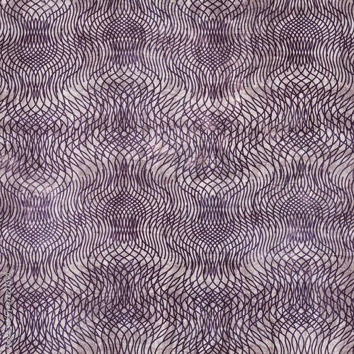 Seamless abstract pattern in tyrian purple. Detailed intricate highly textured feminine design. Repeat textile material for surface design. Girly fuchsia rich luxurious pattern. © NinjaCodeArtist