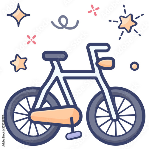 
Flat bicycle icon design, pedal bike vector design 
