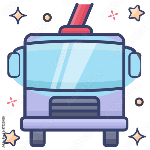 
Trolleybus vector in modern flat style
