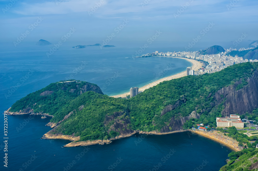 View over Copacabana from the Sugar Loaf Mountain, Rio de Janeiro, Brazil