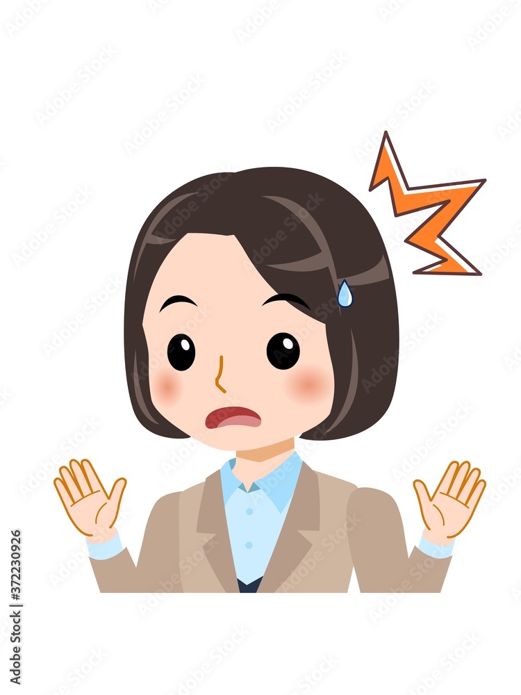 スーツを着た若い女性