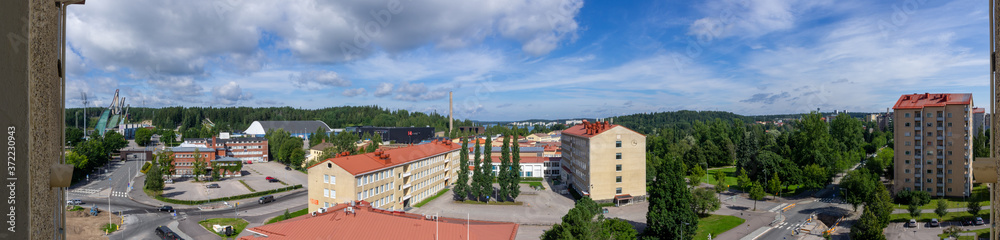 panoramic view from balcony in Lahti, Finland