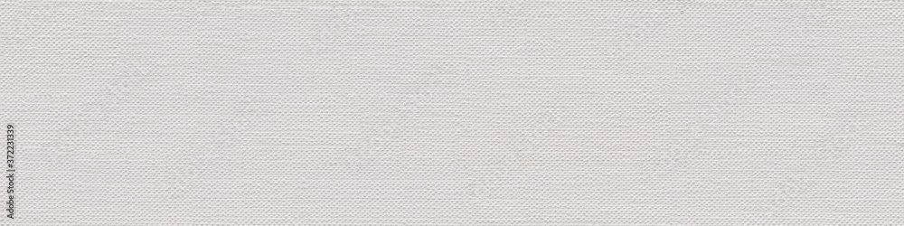 Linen canvas background for your interior in classic white color. Seamless panoramic texture. - obrazy, fototapety, plakaty 