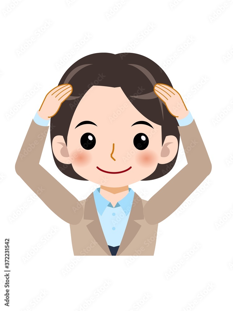 スーツを着た若い女性