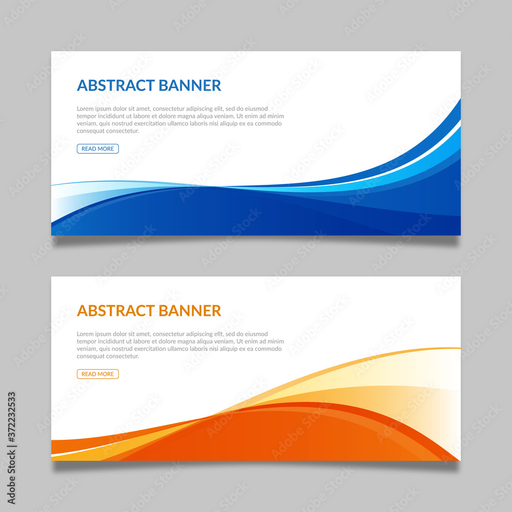 Abstract wavy banner templates
