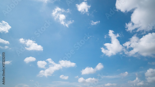 Panoramic beautiful  clear blue sky background  clouds with background.