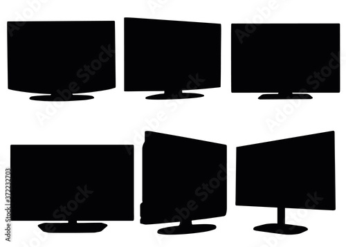 A set of televisions. Vector image.