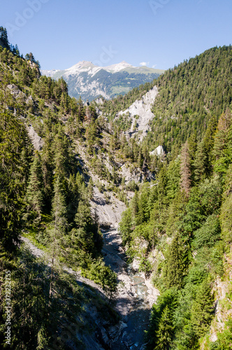 Rheinschlucht, Rhein, Ruinaulta, Fluss, Schlucht, Ilanz, Reichenau, Vorderrhein, Flussbett, Surselva, Wanderweg, Bergstrasse, Graubünden, Sommer, Schweiz, Alpen,