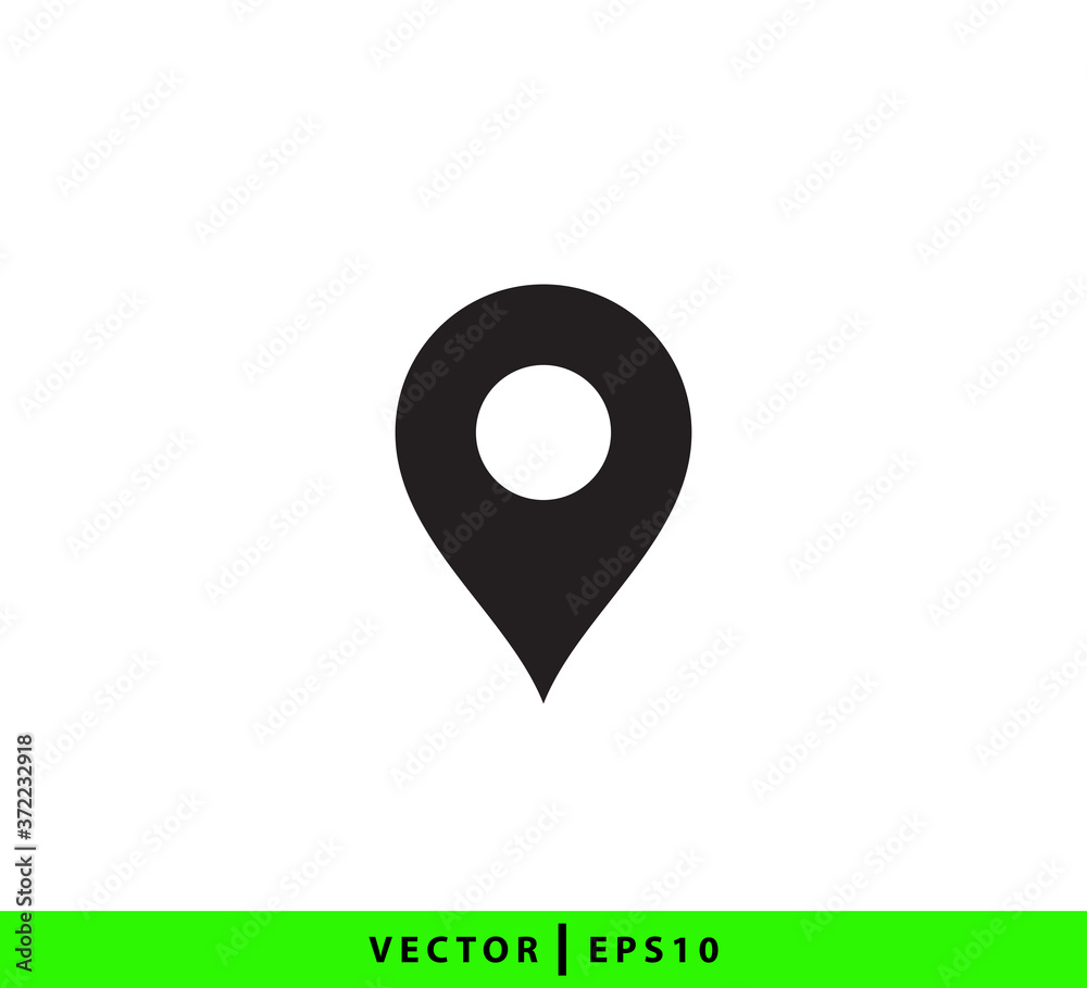 Pin map located icon flat style illustration Pin map located icon flat style illustration