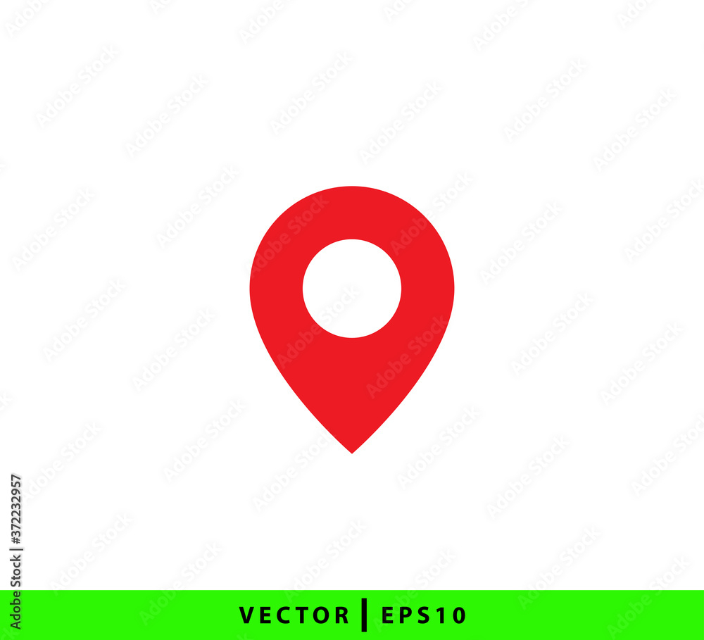 Pin map located icon flat style illustration Pin map located icon flat style illustration