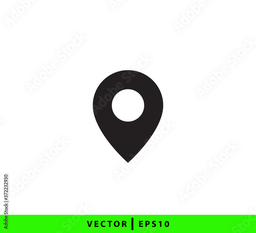 Pin map located icon flat style illustration