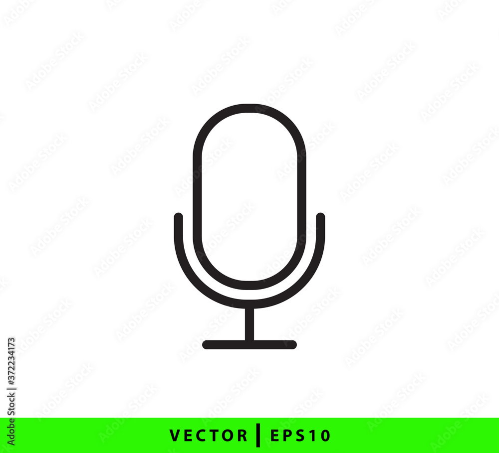 Microphone icon vector logo design template Microphone icon vector logo design template