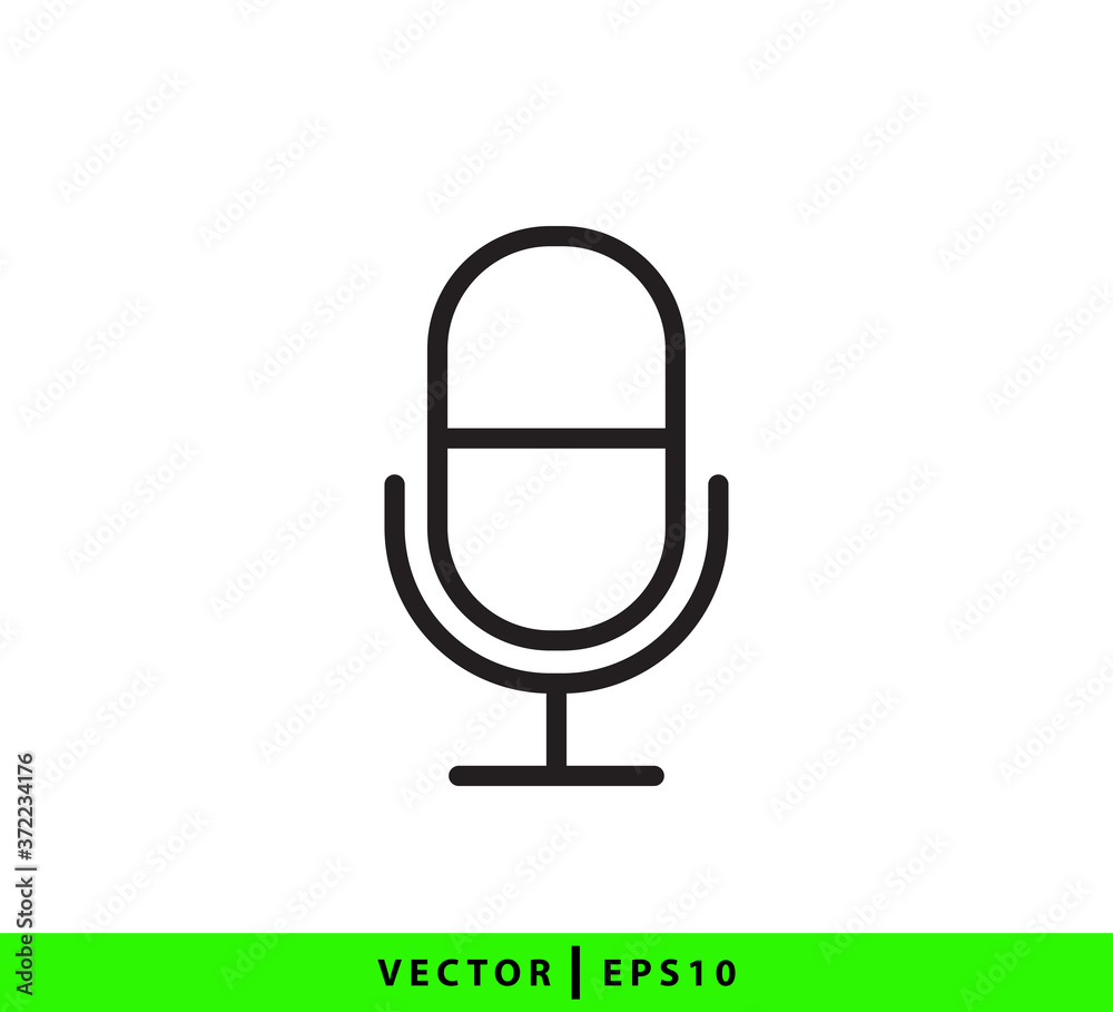 Microphone icon vector logo design template Microphone icon vector logo design template