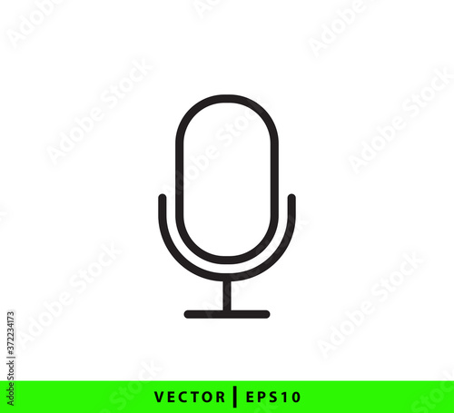 Microphone icon vector logo design template